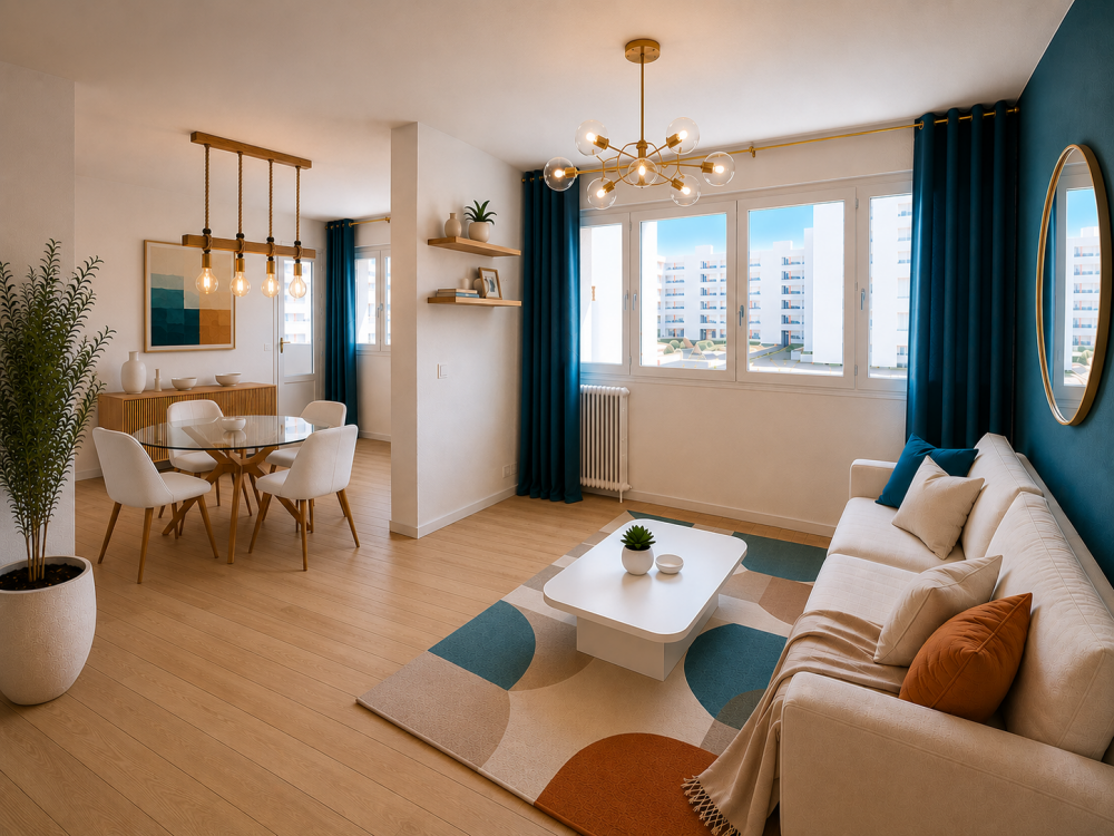 à vendre – type 4 quartier velpeau proche gare – salon séjour IA