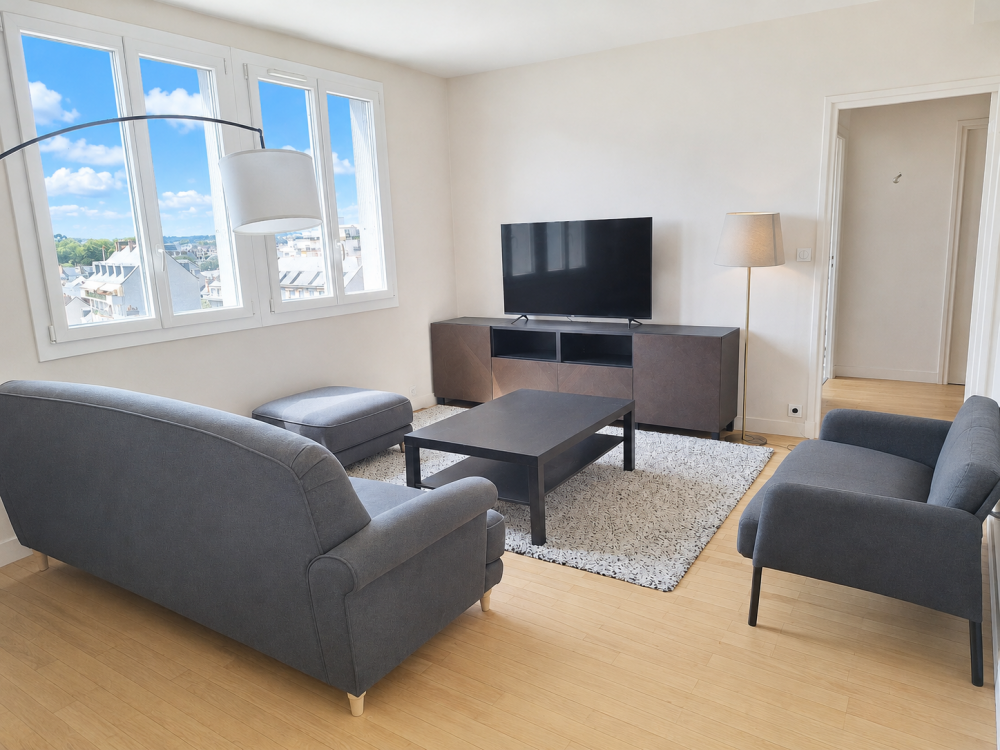 à vendre – T3 vue sur prébendes – quartier grammont tours – salon