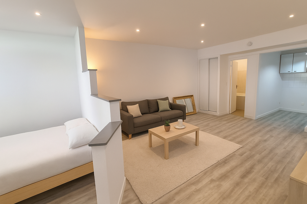 studio hyper centre de Tours à vendre – vue générale IA