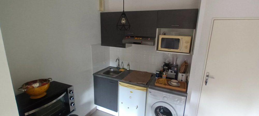 T2 à vendre loué Chambray-Lès-Tours terrasse parking – cuisine