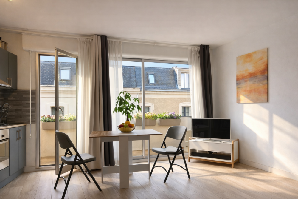 Séjour appartement T2 à TOURS à vendre