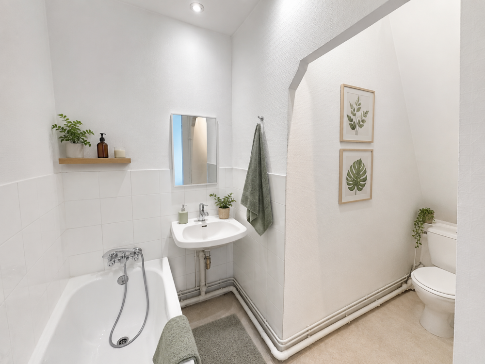 salle de bain rettouchée