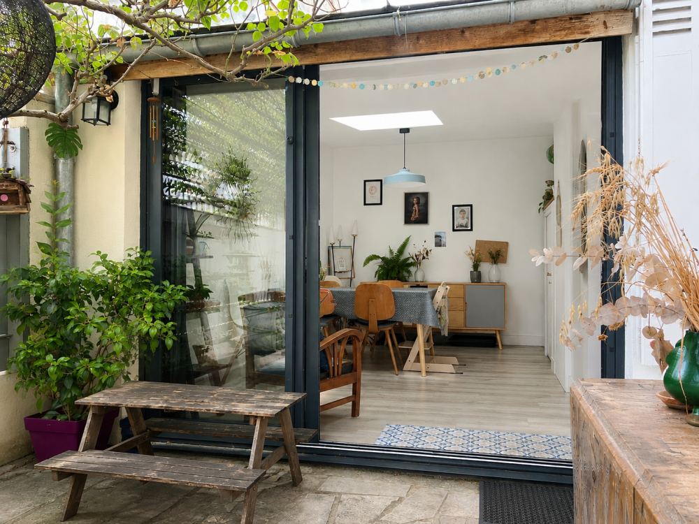 à vendre maison de ville Grammont – vue jardin
