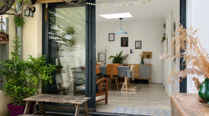 à vendre maison de ville Grammont - vue jardin