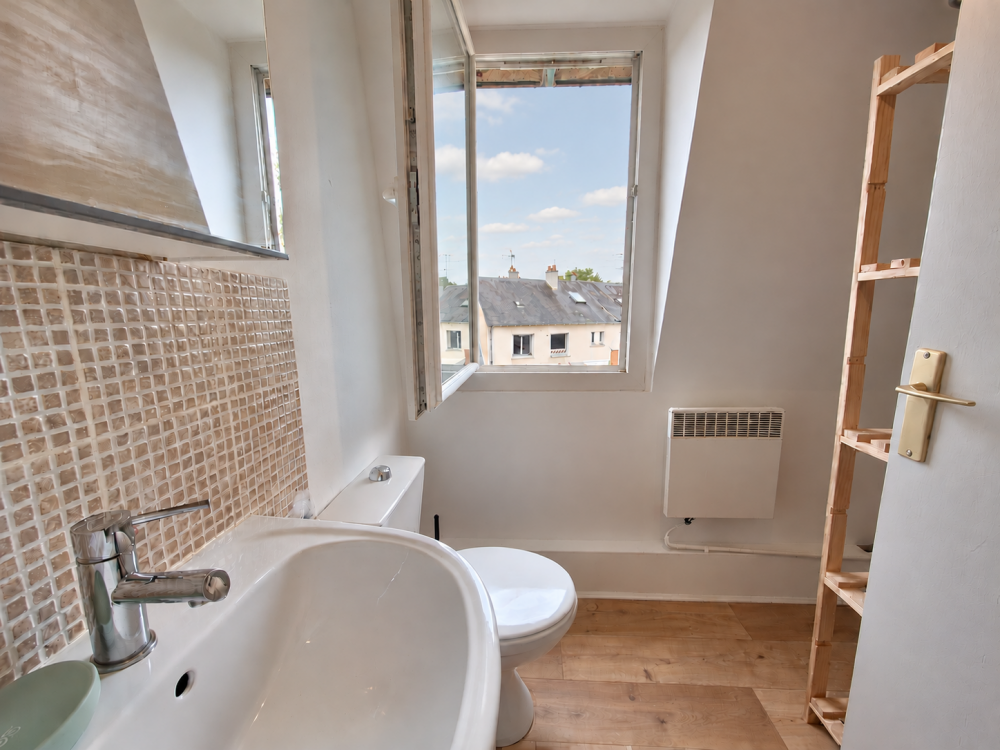Salle de douche avec WC